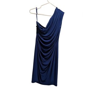 Royal blue one shoulder dress